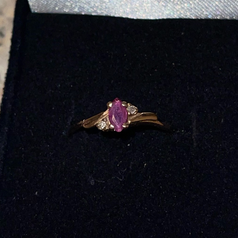 Yellow Gold Ruby and Diamond Ring